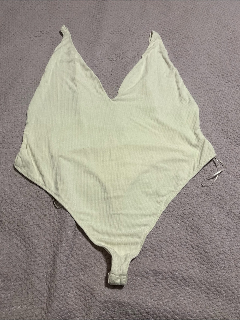 Fashion Nova women’s plus size 2X One-Piece Bodysuit in Light Cream